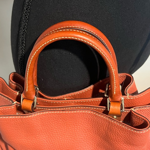 Dooney & Bourke Pebble Leather Satchel + Matching Pouch - Picture 3 of 11